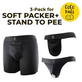 Banana-Prosthetics-CocoNuts-3-pack-for-Soft-Packer-and-Stand-to-Pee