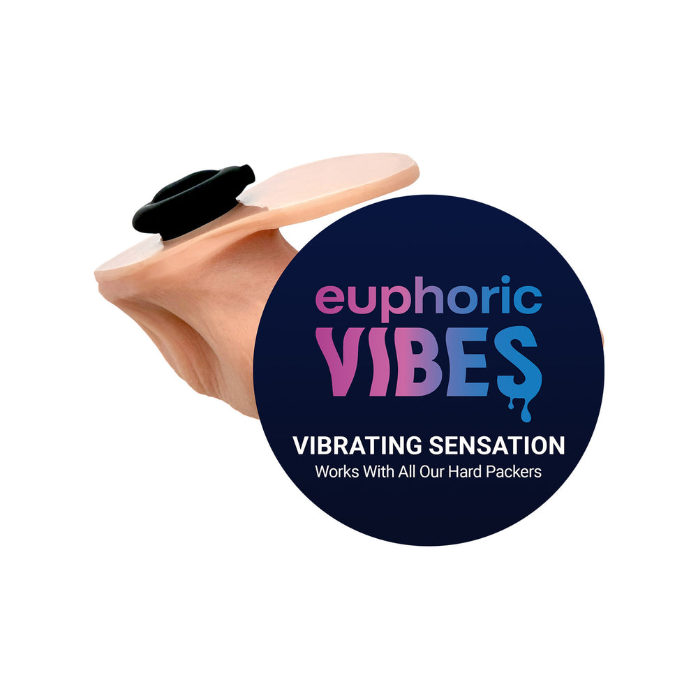 Euphoric Vibes - side view of the vibration sensation placed behind the Hard Packer